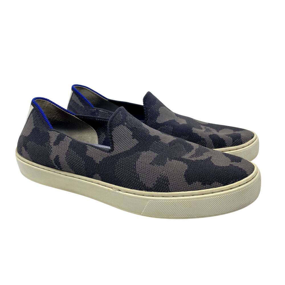 Rothy's The Original Slip On Sneaker Grey Slate Camo Knit Flats Size 8